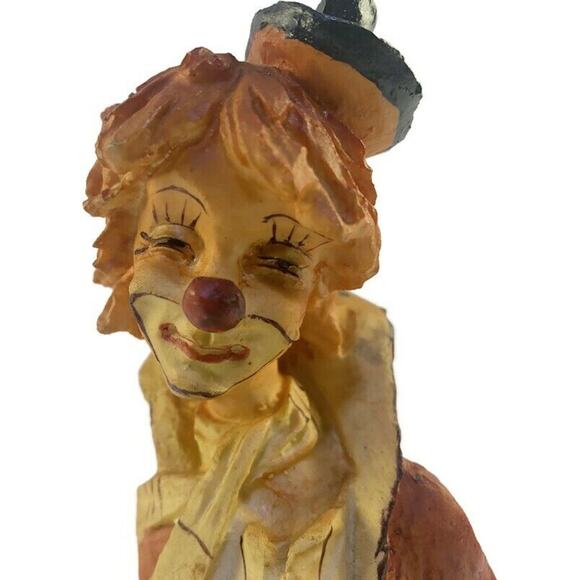 Pucci Arnart Hobo Clown 12 Inch Figurine With Accordion On Wood Stand - Picture 3 of 8